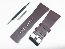 32mm Dark Brown/Espresso Genuine Leather Watch Strap Band for Diesel