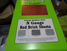 Metcalfe PN100 Custom Builders Pack Red Brick Sheets Kit N Gauge New In Packet
