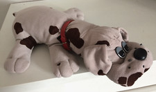 VINTAGE 1984 ORIGINAL POUND PUPPIES 19" LARGE SOFT HORNBY TOY RED COLLAR