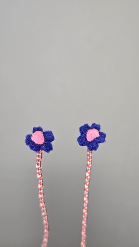 Felt flower - (bluepink),