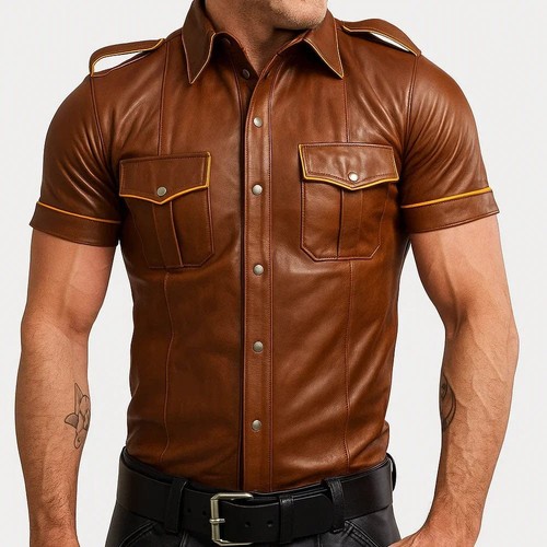 Men real soft brown leather - men's,