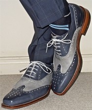 Handmade Gray Formal Shoes