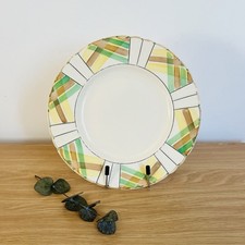 1930s Myott Art Deco Hand Painted Geometric Plate Vintage English Pottery