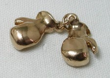 9ct gold Boxing Gloves Heavy Solid Charm 1950's Vintage 23231
