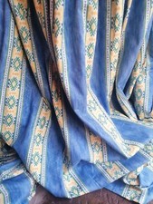 Huge Romo curtains & pelmet blue yellow stripe each 83"d x 132"w