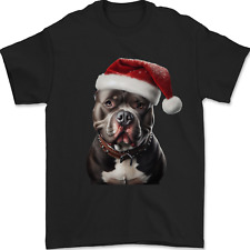 Christmas Staffy Staffordshire Bull Terrier Dog Mens T-Shirt 100% Cotton