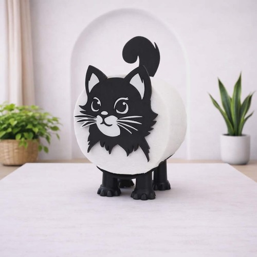 Cute cat toilet roll holder - cute,