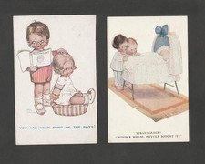 MABEL LUCIE ATTWELL. 2 POSTCARDS POSTED IN 1919 & 1920. CUTE CHILDREN.