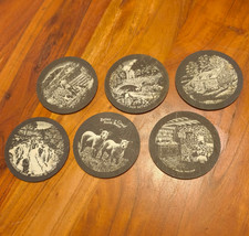 Collection of 6 Welsh Slate Coasters