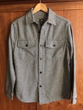 BNWOT H&M Mens Shacket Size S Regular Black/Grey Check Thick/Warm Shirt-Jacket