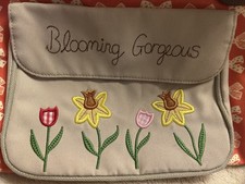 Yummy Mummy Changing Bag flowers Pink Lining Coral Cream Bow Design