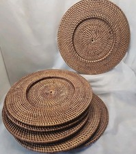 Vintage Set 6 Rattan Wicker