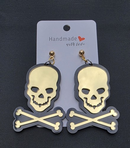 Handmade earrings metallic - handmade,