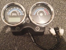 NOS Royal Enfield Thunderbird Speedo & Rev Counter Clocks With Mounting Bracket