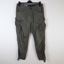 G-Star Mens Trousers 34x31 Khaki Rovic Belt Loose Cargo Military Army W34 L31