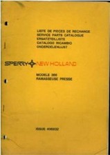 New Holland Baler 366 Parts Manual