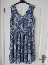 Next Blue Paisley Linen Blend