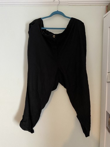 Fat face black linen trousers - linen,