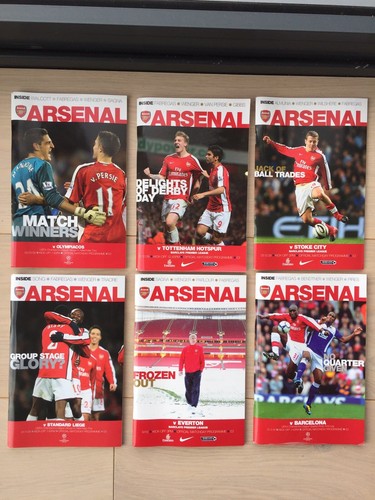 Arsenal home programmes and - home,