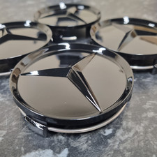 4 x  Gloss Black 75mm Wheel Centre Cap for Mercedes VITO Tourer