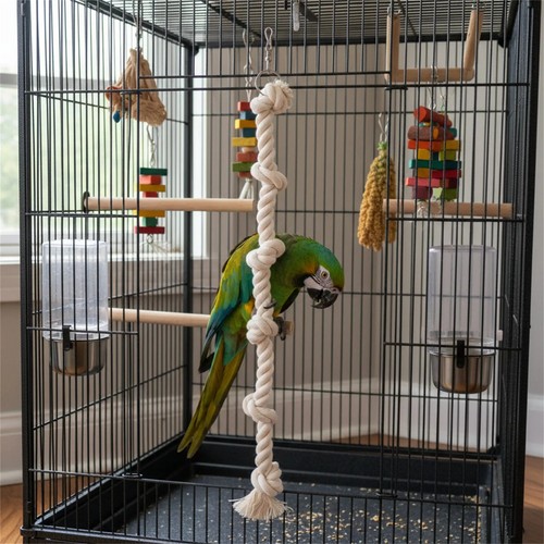 Parrot climbing cotton - climbing,