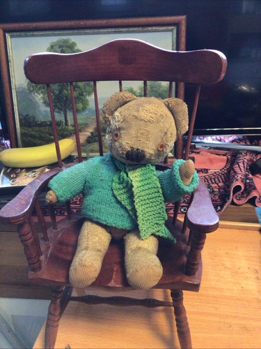 Vintage straw filled - vintage, teddy