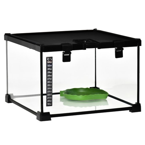 Pawhut glass reptile terrarium - reptile,