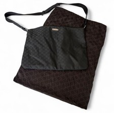 XXL Vintage Gucci Messenger Bag Black Nylon *EXTREMELY RARE*