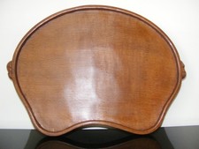 Robert Mouseman Thomson  Dark Oak Kidney Shaped Tea Tray - Yorkshire Critters