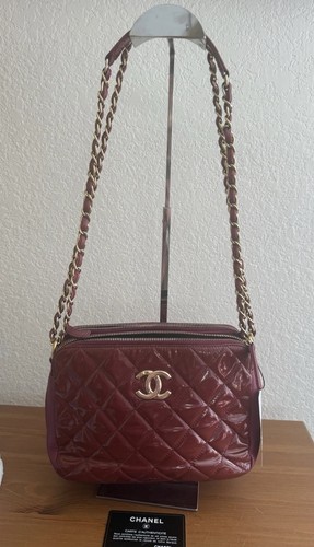 Chanel quilted double - quilted, zip