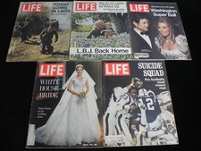 5 Vintage LIFE MAGAZINES 1971