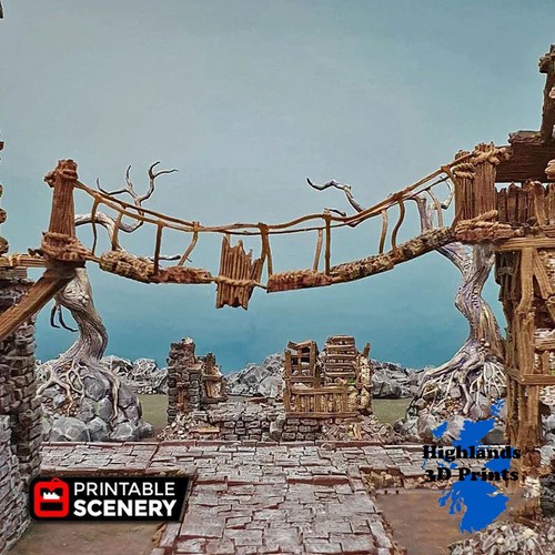 Rope bridge scatter terrain - rope,