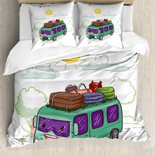 Camper Duvet Cover Bus Filled
