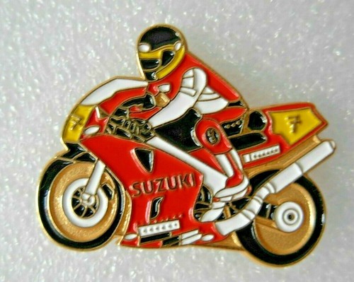 Motorcycle racer pin badge - ,