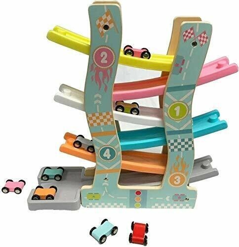Wooden wood track car - wooden,
