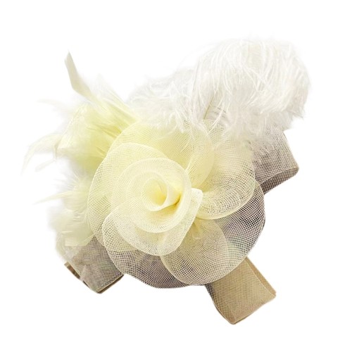 1920s black feather fascinator - 1920s,
