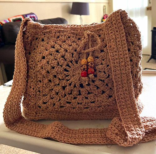 Handmade beige crochet cotton - handmade,