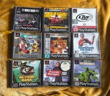 Sony PlayStation 1 Game Bundle 9 Assorted Games PS1 all complete with manuals