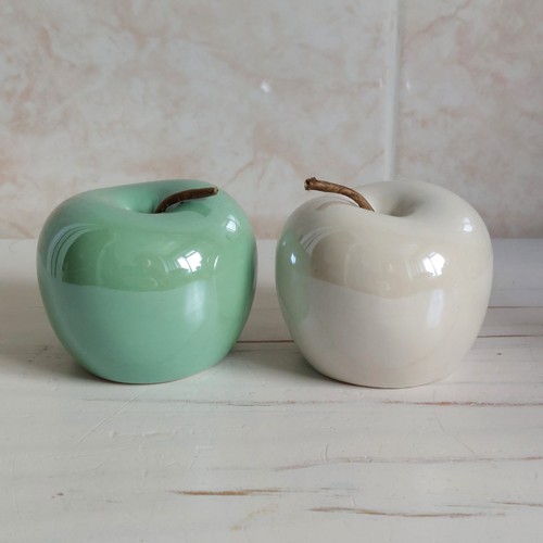 Apple ornament green white - apple,