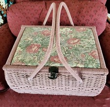 XL Vintage Woven Wicker Look