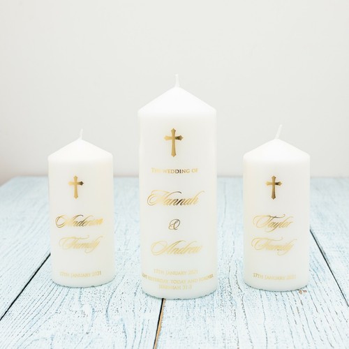 Personalised wedding candle - personalised,