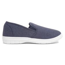 Hobos Mens Canvas Blue Adults Slip On Shoes Padded Elasticated Gusset SIZE
