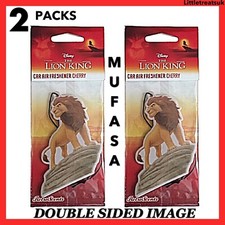 2 x RETRO SCENTS DISNEY CLASSIC, THE LION KING (MUFASA)CAR AIR FRESHENERS,CHERRY