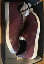 Versace Versus Men's Burgundy Leather Fashion Sneakers Shoes Size UK9