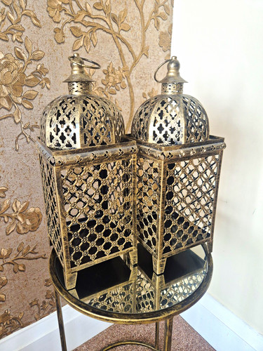 Moroccan metal lantern - lantern, set