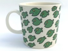 Arabia Finland Teema mug Tony Alfstrom fishes fish green white childrens ceramic