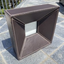 3x3 Photo~Recessed Brown Faux