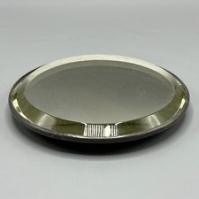 Small Round Antique Shelf Mirror /Display Stand Bevelled Deco c1930 Old Vtg Rare