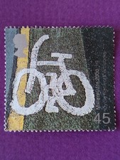 GB 2000 Millennium Art & Craft 45p Road Marking Cycle Track SG2144 Used V Fine