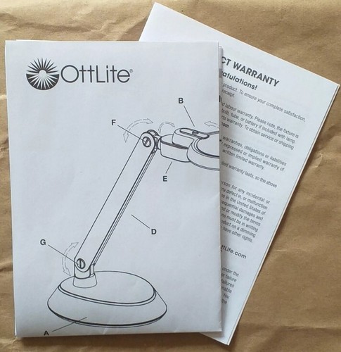 Instructions for ottlite - for,